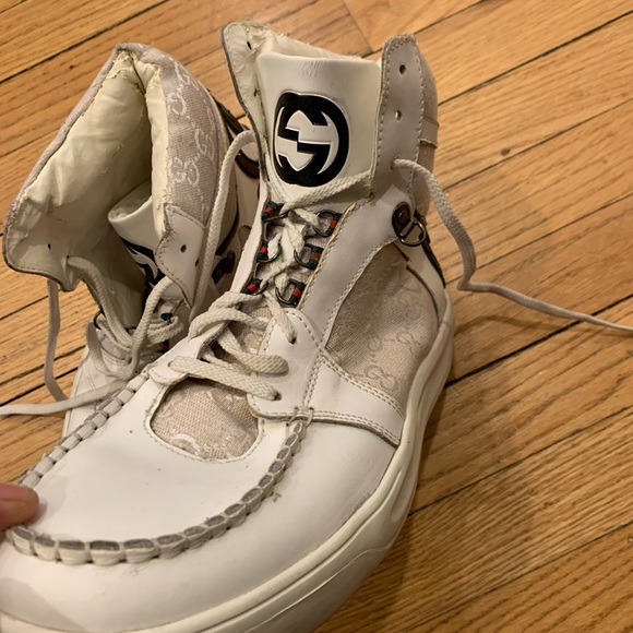 100% Authentic GUCCI Sneakers 44 10.5 high tops original Ace sneakers - Picture 4 of 6
